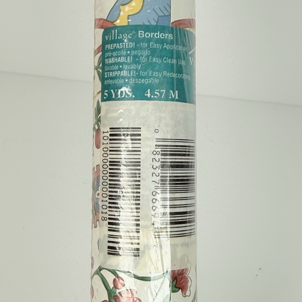 FSC Wallcovering Village Border Floral Wallpaper 580760 10 Inch Wide 5 Yards VTG - Picture 3 of 5